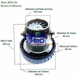 MOTOR ASPIRADOR PO BPS1S 110V 1000W