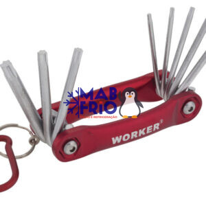 JOGO CHAVE TORX 8 PECAS - WORKER