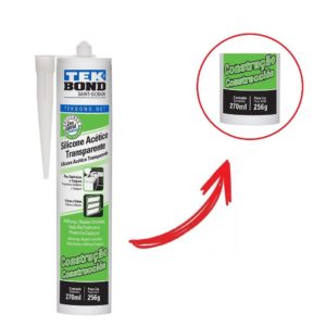 SILICONE ACETICO TRANSPARENTE 270ML - TEKBOND